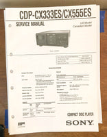 Sony CDP-CX333ES CX555ES CD Player Service Manual *Original*