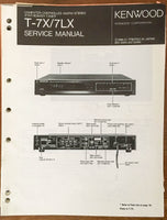Kenwood T-7X 7LX Tuner  Service Manual *Original*