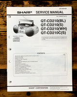 Sharp QT-CD210 -CD210C Radio Service Manual *Original*