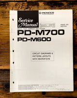 Pioneer PD-M600 PD-M700 CD Player Service Manual *Original* #2