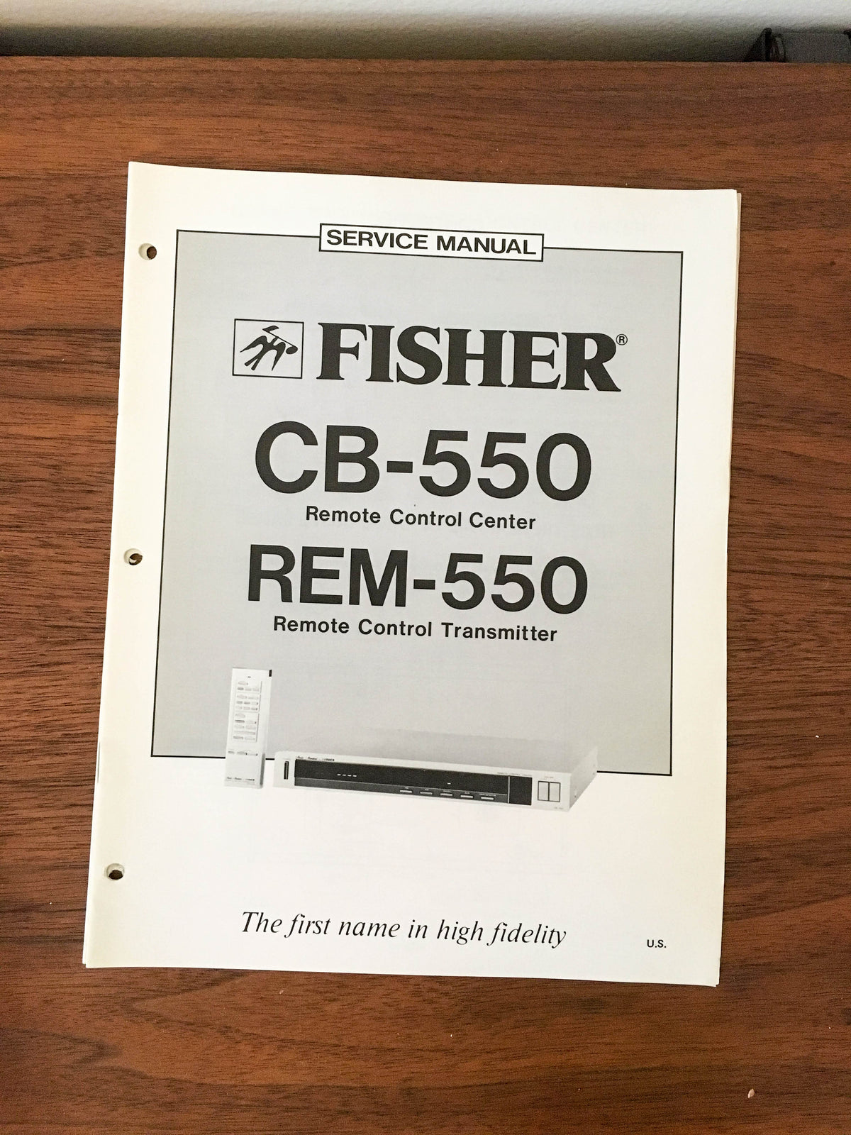 Fisher CB-550 REM-550 Remote Control Service Manual *Original*