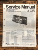 Panasonic RX-2700 Radio / Boombox  Service Manual *Original*