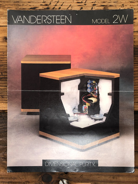 Vandersteen Model 2W Subwoofer  3 pg Dealer Brochure *Orig*