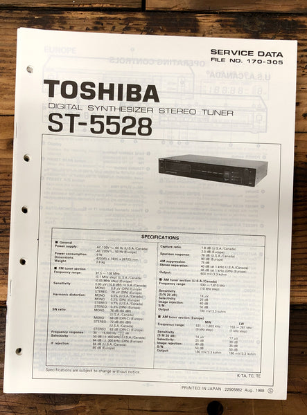 Toshiba ST-5528 Tuner  Service Manual *Original*