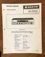 Sanyo JA 2003 Amplifier Service Manual *Original*