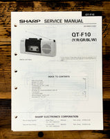 Sharp QT-F10 Radio Service Manual *Original*