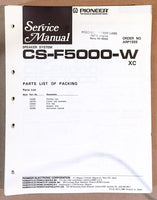 Pioneer CS-F5000 W SPEAKER Service Manual *Original*