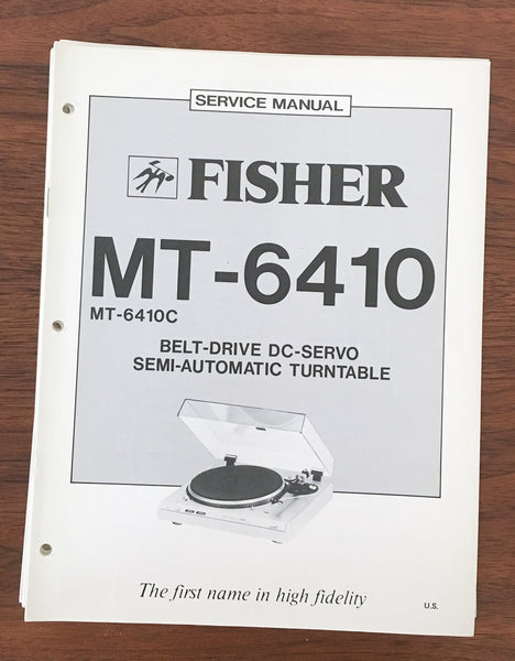 Fisher MT-6410 Record Player / Turntable Service Manual *Original*