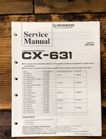 Pioneer CX-631 CD Mechanism  Service Manual *Original*