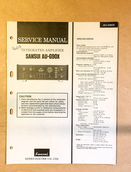 Sansui TA-G90X Amplifier Service Manual *Original*