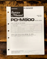 Pioneer PD-M900 CD Player Add. Service Manual *Original*