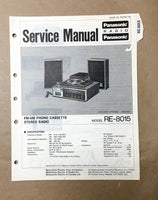 Panasonic RE-8015 Radio / Stereo Service Manual *Original*