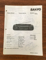 Sanyo M W731 Boombox / Radio Cassette Service Manual *Original* #2