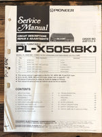 Pioneer PL-X505 Record Player / Turntable  Service Manual *Original*