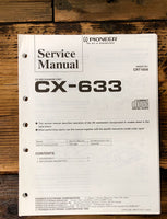 Pioneer CX-633 CD Mechanism  Service Manual *Original*