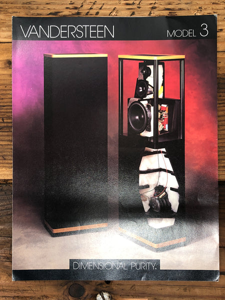 Vandersteen Model 3 Speaker  3 pg Dealer Brochure *Orig*