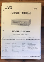 JVC ED-1240 Cartridge Tape Deck Service Manual *Original*