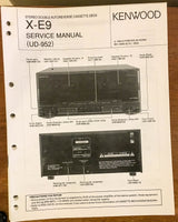 Kenwood X-E9 CASSETTE DECK  Service Manual *Original*