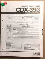Yamaha CDX-393 CD Player  Service Manual *Original*