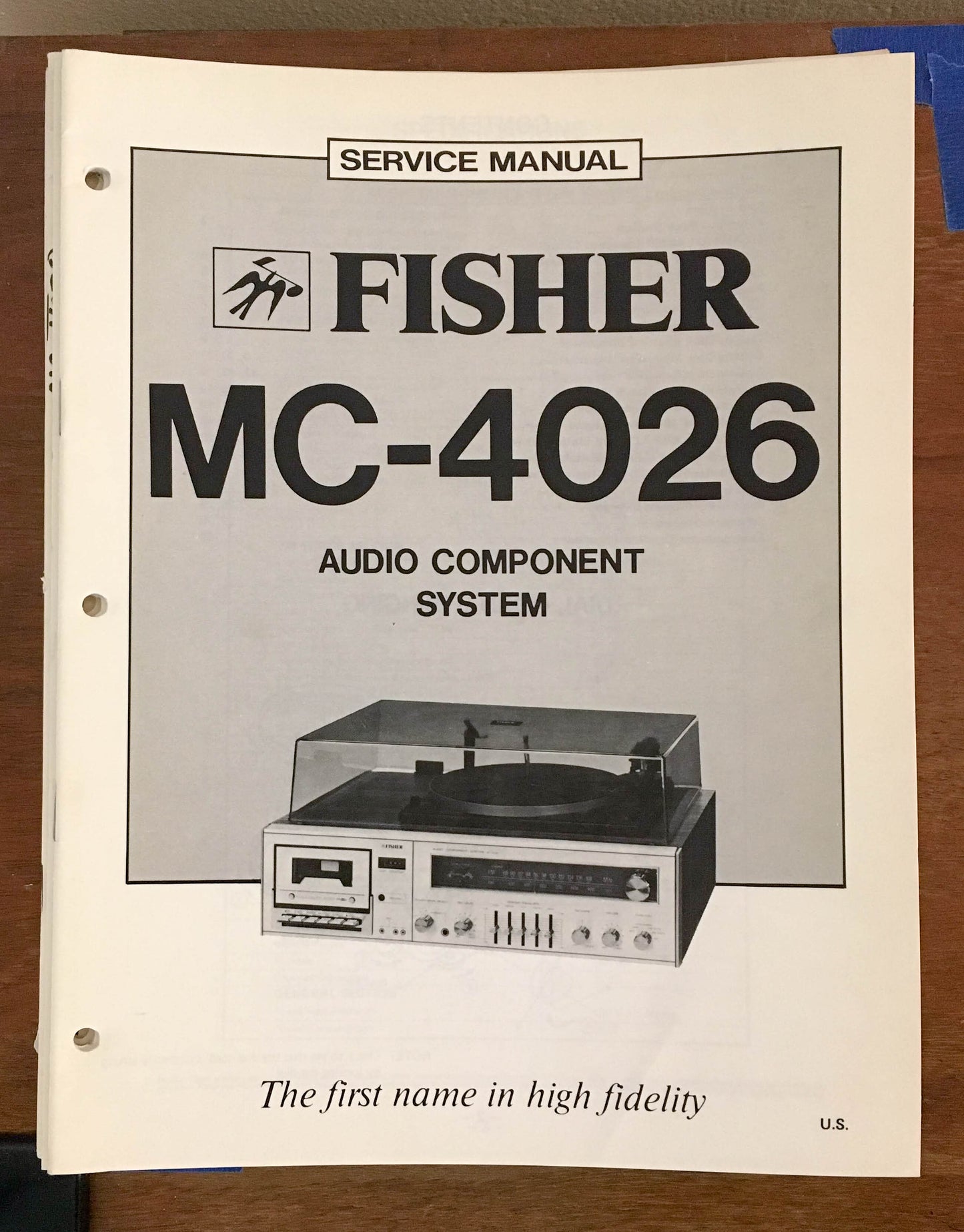 Fisher MC-4026 / MC4026 Stereo System Service Manual *Original*