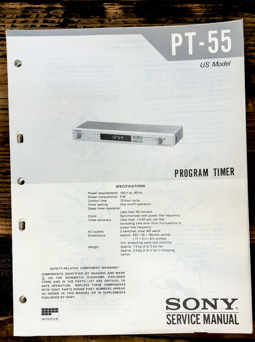 Timer Service Manual *Original* – Vintage Audio Store - Vintage Service ...