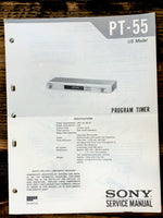 Sony PT-55 Timer  Service Manual *Original*