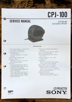 Sony CPJ-100 LCD Projector  Service Manual *Original*