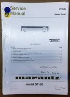 Marantz ST-50 ST-50U Tuner  Service Manual *Original*