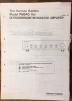 Harman Kardon HK 640 PM-640 Vxi Amplifier Service Manual *Original*