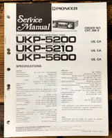 Pioneer UKP-5200 UKP-5210 UKP-5600 Car Stereo  Service Manual *Original* #1