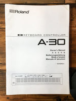 Roland A-30 Keyboard Controller Owner / User Manual *Original*