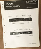 Kenwood SC-75 Processor Service Manual *Original*