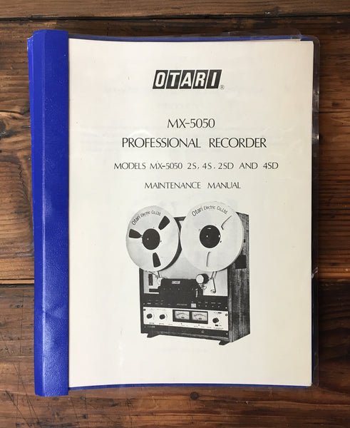 Otari MX-5050 2S 4S 2SD 4SD Reel to Reel Service Manual *Copy* #1