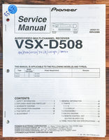 Pioneer VSX-D508 Receiver  Service Manual *Original*