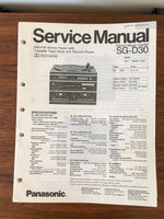 Panasonic SG-D30 Stereo Service Manual *Original*