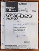 Pioneer VSX-D2S VSX-97 Receiver  Service Manual *Original*