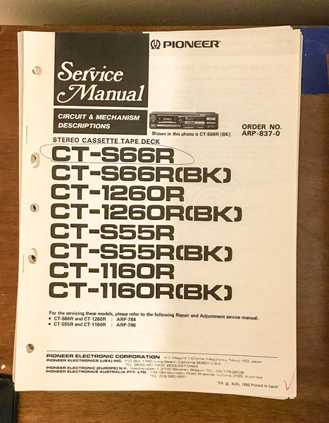 Pioneer CT-S66R -12560R -S55R -1160  Service Manual *Original*