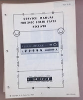 Scott 342C Receiver  Service Manual *Original*