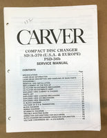 Carver SD/A-370 CD Player  Service Manual *Original*