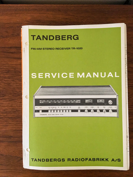 Tandberg TR-1020 Receiver Service Manual *Original*