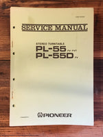 Pioneer PL-55 PL-55D Record Player / Turntable Service Manual *Original*