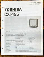 Toshiba CX1425 TV Television Service Manual *Original*