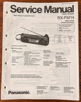 Panasonic RX-FM14 Radio Cassette Service Manual *Original*