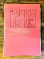 Akai CR-81T Tape Recorder Parts List Manual *Original*