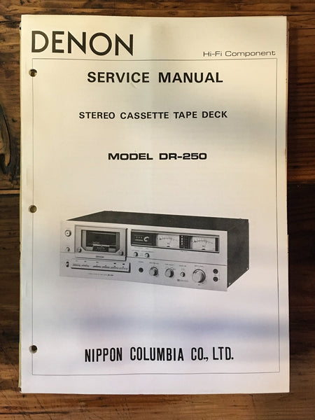 Denon DR-250 Cassette Deck Service Manual *Original*