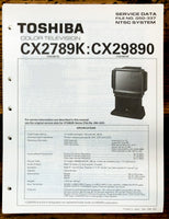 Toshiba CX2789K CX29890 TV / Television Service Manual *Original*