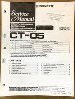 Pioneer CT-5 Cassette Addt'l Service Manual *Original*