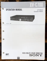 Sony XV-C700 Video Corrector  Operation / User Manual *Original*