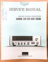 Sansui Model 221 331 331L 331SS Receiver Service Manual *Original*