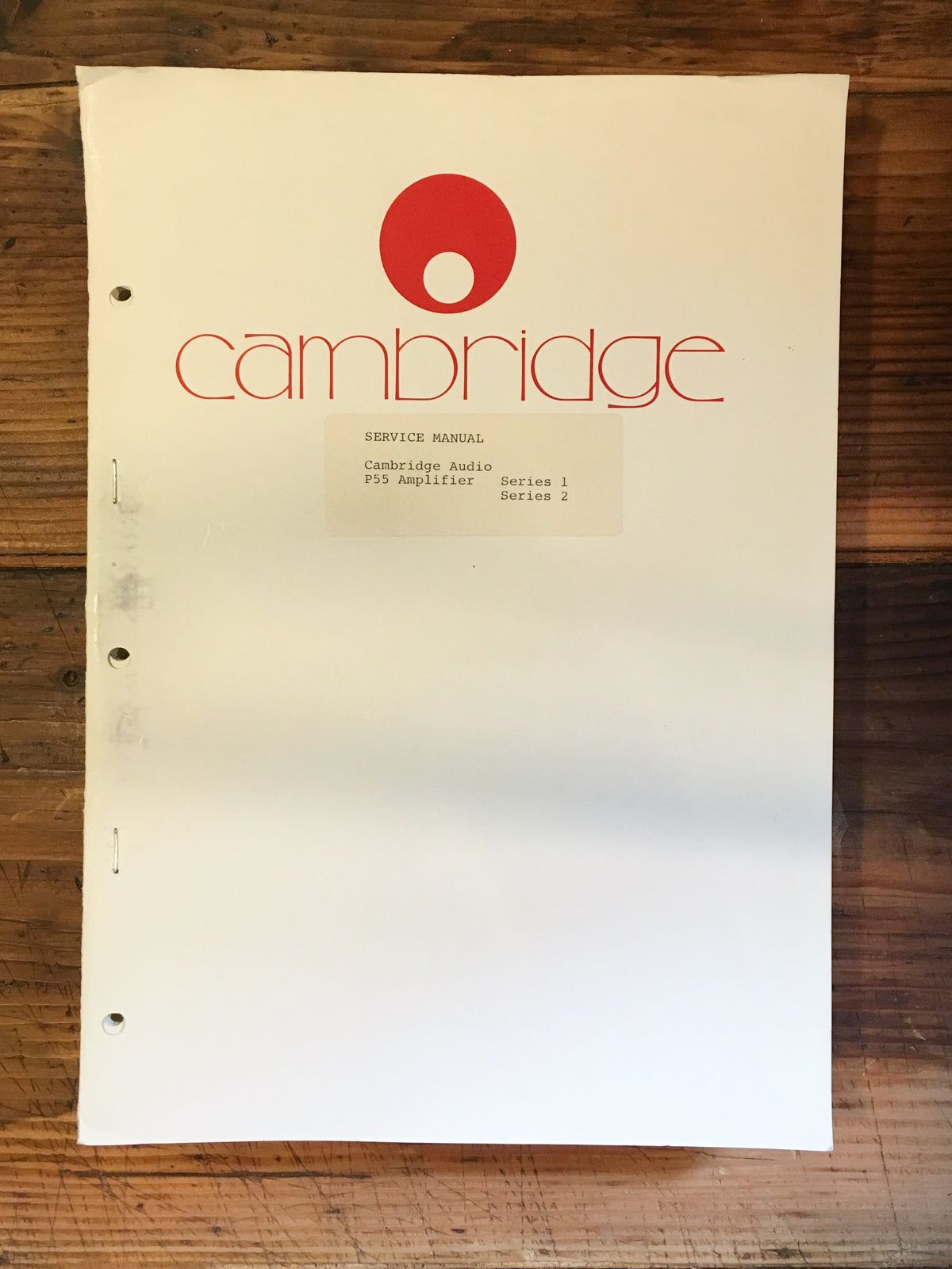 Cambridge Audio P55 P-55 Amplifier Service Manual *Original*